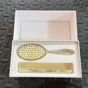 Hallmark Baby's First Hair Brush and Comb Silver Plated Set of 2 NEW